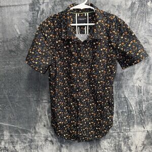 Boys Size 10/12 Denim And Flower Button Up Shirt By Ricky Singh Shirt 157